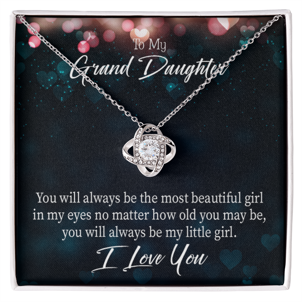 To My Granddaughter You will always be Infinity Knot Necklace Message Card-Express Your Love Gifts