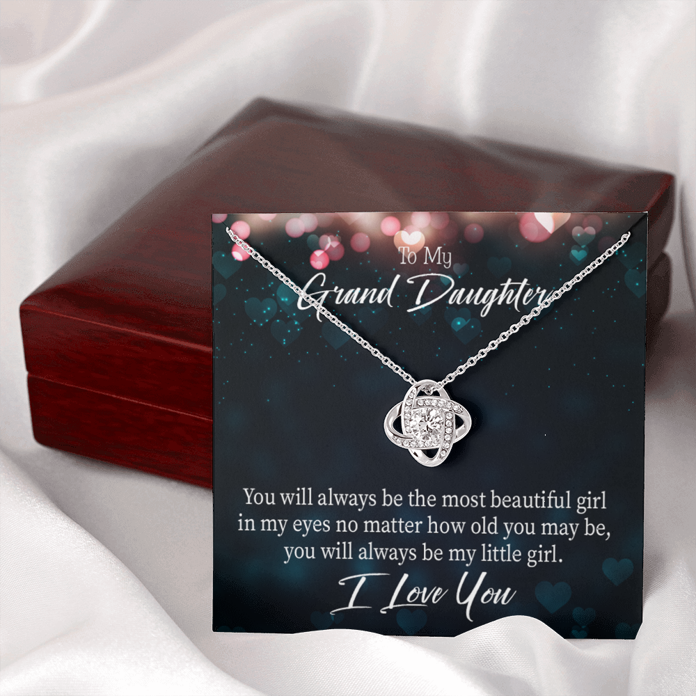 To My Granddaughter You will always be Infinity Knot Necklace Message Card-Express Your Love Gifts