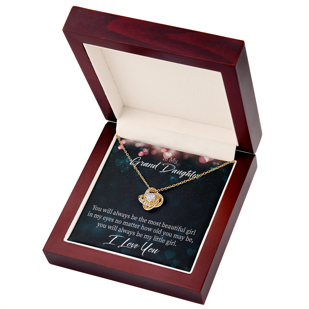 To My Granddaughter You will always be Infinity Knot Necklace Message Card-Express Your Love Gifts