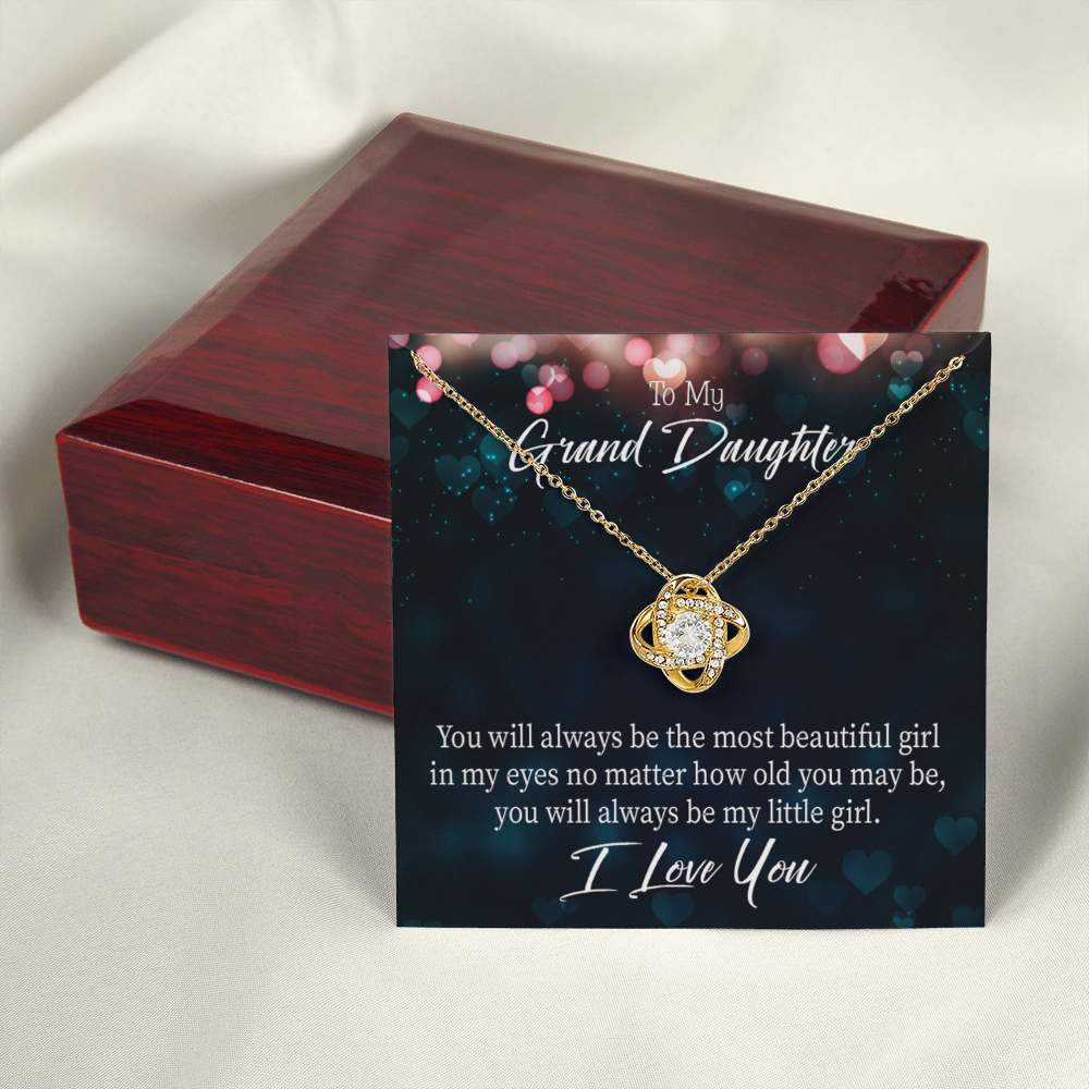 To My Granddaughter You will always be Infinity Knot Necklace Message Card-Express Your Love Gifts