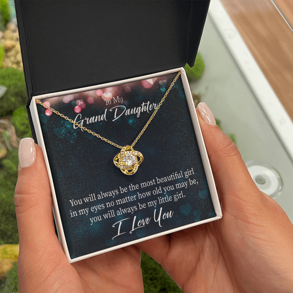 To My Granddaughter You will always be Infinity Knot Necklace Message Card-Express Your Love Gifts