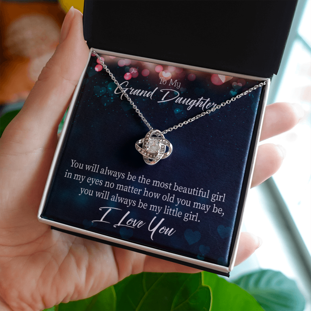 To My Granddaughter You will always be Infinity Knot Necklace Message Card-Express Your Love Gifts