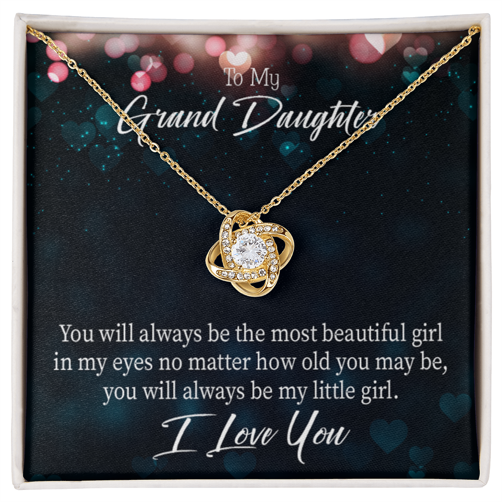 To My Granddaughter You will always be Infinity Knot Necklace Message Card-Express Your Love Gifts