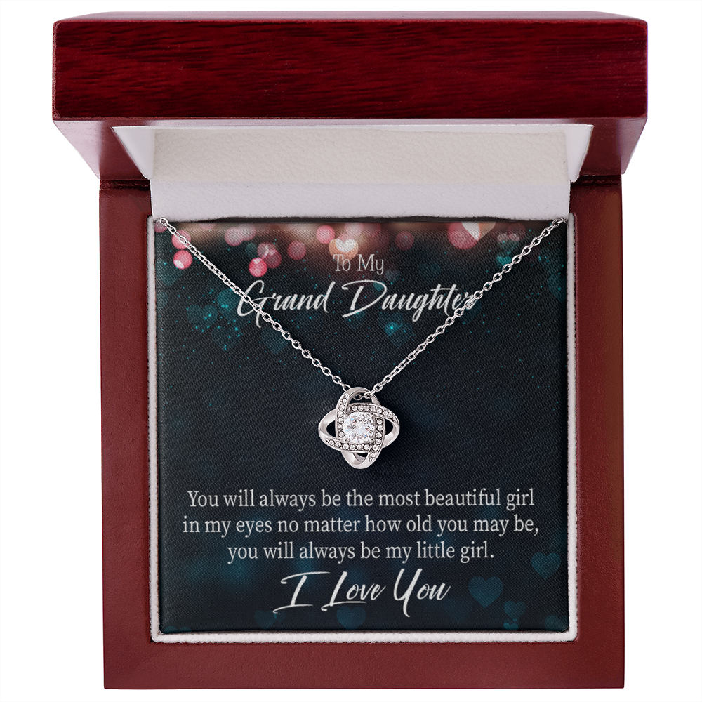 To My Granddaughter You will always be Infinity Knot Necklace Message Card-Express Your Love Gifts