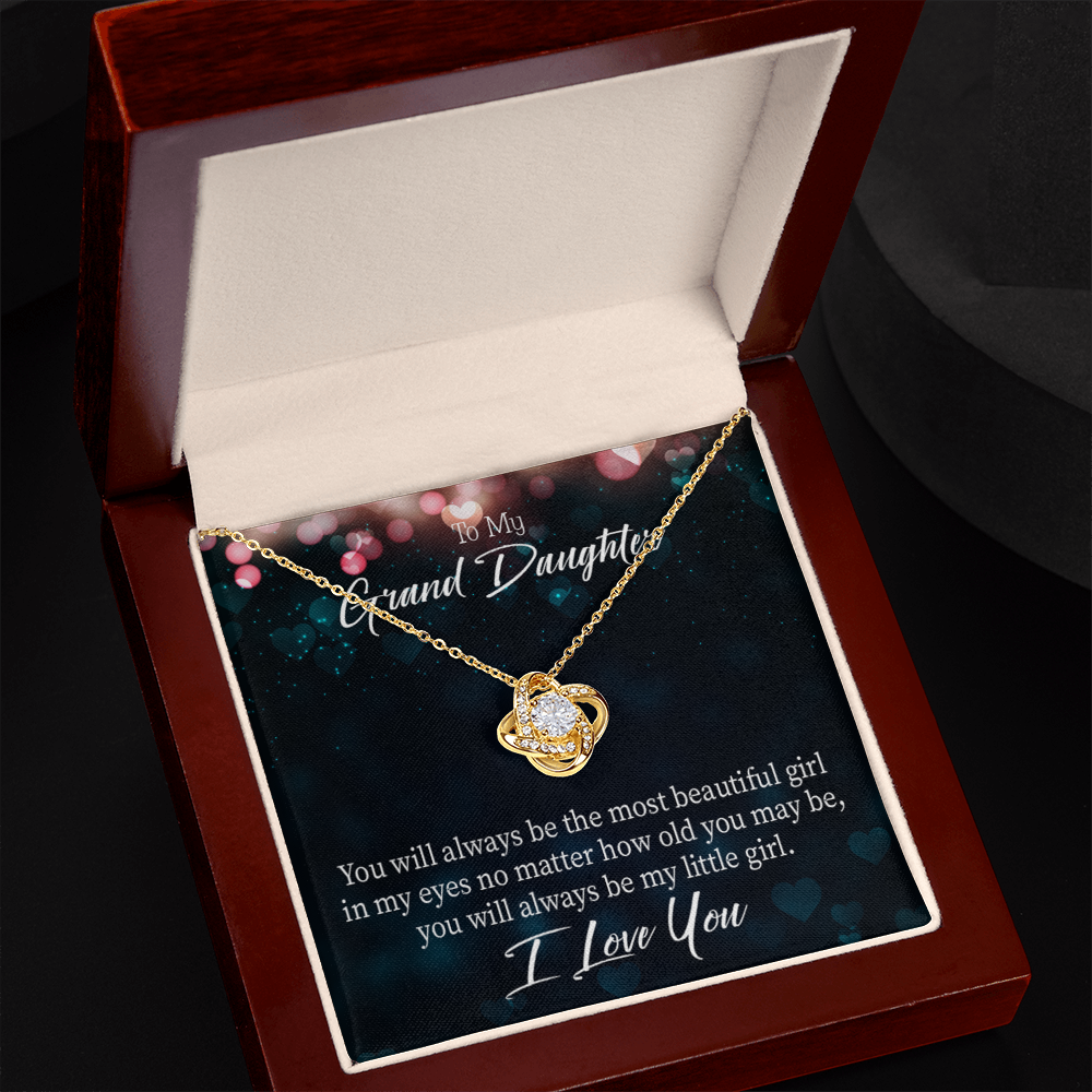 To My Granddaughter You will always be Infinity Knot Necklace Message Card-Express Your Love Gifts