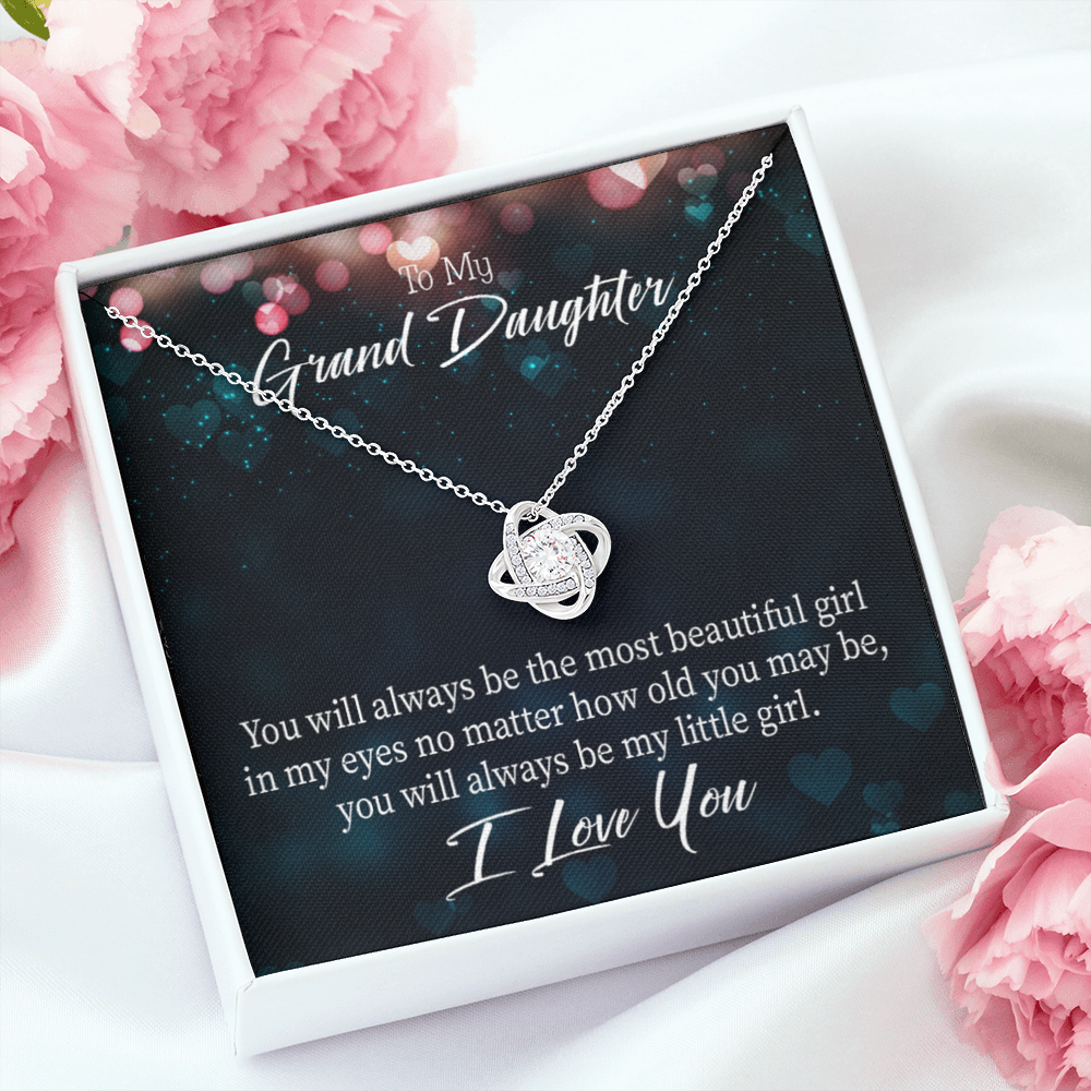 To My Granddaughter You will always be Infinity Knot Necklace Message Card-Express Your Love Gifts