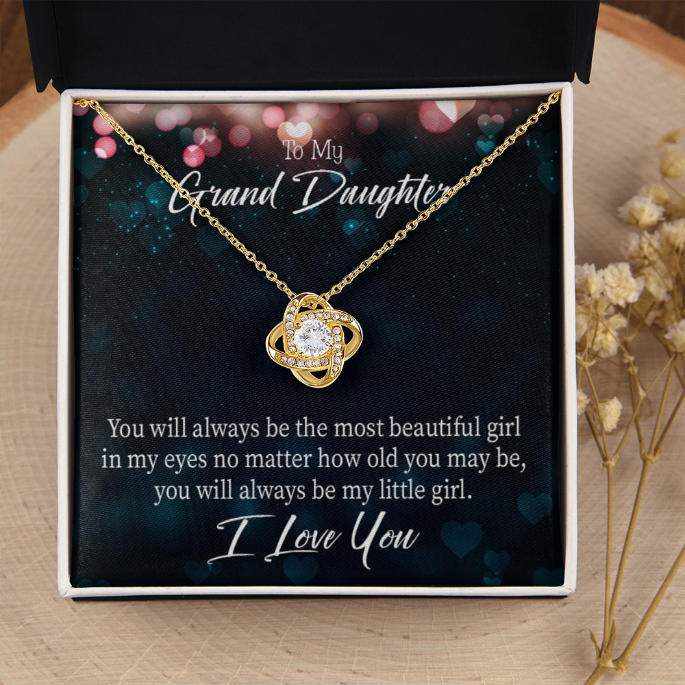 To My Granddaughter You will always be Infinity Knot Necklace Message Card-Express Your Love Gifts