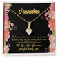 To My Grandmother Family to Grandma Alluring Ribbon Necklace Message Card-Express Your Love Gifts