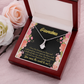 To My Grandmother Grandma World Alluring Ribbon Necklace Message Card-Express Your Love Gifts