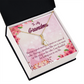 To My Grandmother Great Grandma Alluring Ribbon Necklace Message Card-Express Your Love Gifts