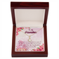 To My Grandmother Great Grandma Alluring Ribbon Necklace Message Card-Express Your Love Gifts