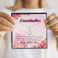 To My Grandmother Mothers Day Gift from Granddaughter Alluring Ribbon Necklace Message Card-Express Your Love Gifts
