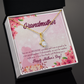To My Grandmother Mothers Day Gift from Granddaughter Alluring Ribbon Necklace Message Card-Express Your Love Gifts