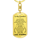 To My Grandson Capable Of Achieving Keychain Stainless Steel or 18k Gold Dog Tag Keyring-Express Your Love Gifts