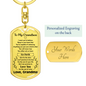 To My Grandson Capable Of Achieving Keychain Stainless Steel or 18k Gold Dog Tag Keyring-Express Your Love Gifts
