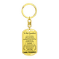 To My Grandson Capable Of Achieving Keychain Stainless Steel or 18k Gold Dog Tag Keyring-Express Your Love Gifts
