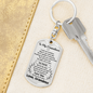 To My Grandson Capable Of Achieving Keychain Stainless Steel or 18k Gold Dog Tag Keyring-Express Your Love Gifts