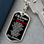 To My Grandson Standing Behind You Keychain Stainless Steel or 18k Gold Dog Tag Keyring-Express Your Love Gifts