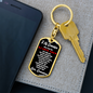 To My Grandson Standing Behind You Keychain Stainless Steel or 18k Gold Dog Tag Keyring-Express Your Love Gifts