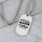 To My Husband Awesome Husband and Father Necklace Stainless Steel or 18k Gold Dog Tag 24" Chain-Express Your Love Gifts