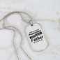 To My Husband Awesome Husband and Father Necklace Stainless Steel or 18k Gold Dog Tag 24" Chain-Express Your Love Gifts