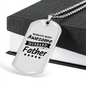 To My Husband Awesome Husband and Father Necklace Stainless Steel or 18k Gold Dog Tag 24" Chain-Express Your Love Gifts