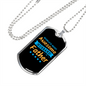 To My Husband Awesome Husband Father Necklace Stainless Steel or 18k Gold Dog Tag 24" Chain-Express Your Love Gifts