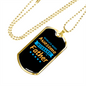 To My Husband Awesome Husband Father Necklace Stainless Steel or 18k Gold Dog Tag 24" Chain-Express Your Love Gifts
