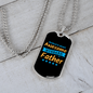 To My Husband Awesome Husband Father Necklace Stainless Steel or 18k Gold Dog Tag 24" Chain-Express Your Love Gifts