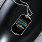 To My Husband Awesome Husband Father Necklace Stainless Steel or 18k Gold Dog Tag 24" Chain-Express Your Love Gifts