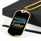 To My Husband Awesome Husband Father Necklace Stainless Steel or 18k Gold Dog Tag 24" Chain-Express Your Love Gifts