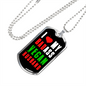 To My Husband Badass Vegan Husband Necklace Stainless Steel or 18k Gold Dog Tag 24" Chain-Express Your Love Gifts