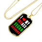 To My Husband Badass Vegan Husband Necklace Stainless Steel or 18k Gold Dog Tag 24" Chain-Express Your Love Gifts