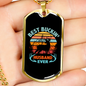 To My Husband Best Buckin' Husband Ever Necklace Stainless Steel or 18k Gold Dog Tag 24" Chain-Express Your Love Gifts
