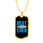 To My Husband Best Husband Ever Necklace Stainless Steel or 18k Gold Dog Tag 24" Chain-Express Your Love Gifts
