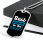 To My Husband Best Husband in The Galaxy Necklace Stainless Steel or 18k Gold Dog Tag 24" Chain-Express Your Love Gifts
