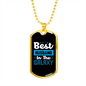 To My Husband Best Husband in The Galaxy Necklace Stainless Steel or 18k Gold Dog Tag 24" Chain-Express Your Love Gifts