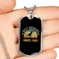 To My Husband Best Husband Since 1995 Necklace Stainless Steel or 18k Gold Dog Tag 24" Chain-Express Your Love Gifts