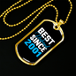 To My Husband Best Husband Since 2001 Plain Necklace Stainless Steel or 18k Gold Dog Tag 24" Chain-Express Your Love Gifts