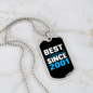 To My Husband Best Husband Since 2001 Plain Necklace Stainless Steel or 18k Gold Dog Tag 24" Chain-Express Your Love Gifts