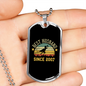 To My Husband Best Husband Since 2007 Necklace Stainless Steel or 18k Gold Dog Tag 24" Chain-Express Your Love Gifts