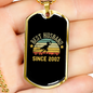 To My Husband Best Husband Since 2007 Necklace Stainless Steel or 18k Gold Dog Tag 24" Chain-Express Your Love Gifts