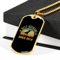 To My Husband Best Husband Since 2014 Necklace Stainless Steel or 18k Gold Dog Tag 24" Chain-Express Your Love Gifts