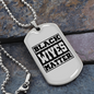 To My Husband Black Wives Matter Necklace Stainless Steel or 18k Gold Dog Tag 24" Chain-Express Your Love Gifts