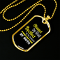 To My Husband Blessed by God Protected by Both Necklace Stainless Steel or 18k Gold Dog Tag 24" Chain-Express Your Love Gifts