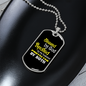 To My Husband Blessed by God Protected by Both Necklace Stainless Steel or 18k Gold Dog Tag 24" Chain-Express Your Love Gifts