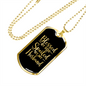 To My Husband Blessed by God Spoilled by My Husband Necklace Stainless Steel or 18k Gold Dog Tag 24" Chain-Express Your Love Gifts