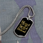 To My Husband Blessed by God Spoilled by My Husband Necklace Stainless Steel or 18k Gold Dog Tag 24" Chain-Express Your Love Gifts