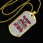 To My Husband Blessed Spoiled Protected by Husband Necklace Stainless Steel or 18k Gold Dog Tag 24" Chain-Express Your Love Gifts