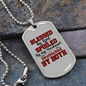 To My Husband Blessed Spoiled Protected by Husband Necklace Stainless Steel or 18k Gold Dog Tag 24" Chain-Express Your Love Gifts